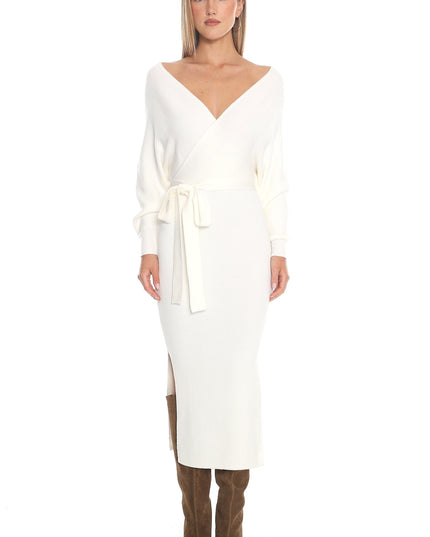 Ivory Knit Midi Dress