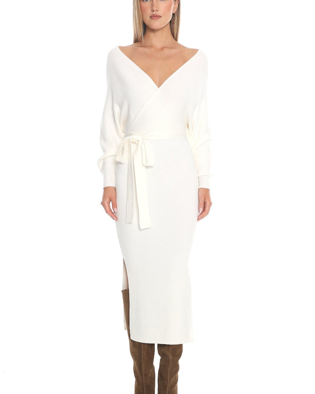 Ivory Knit Midi Dress
