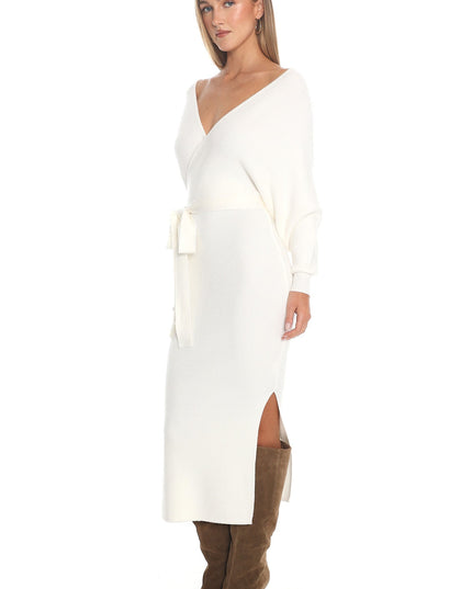 Ivory Knit Midi Dress