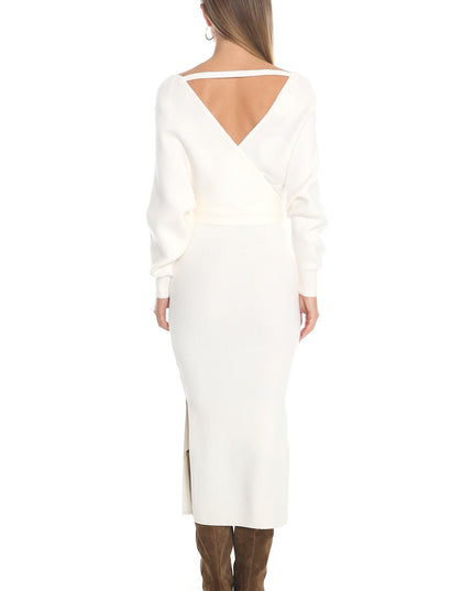 Ivory Knit Midi Dress