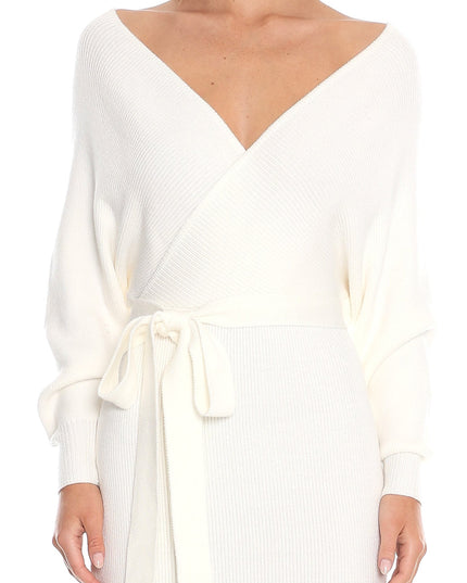 Ivory Knit Midi Dress