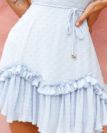 Baby Blue Cami Strap Accordion Pleat Dress Hail Spot