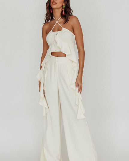 Bone Wide Leg Pants