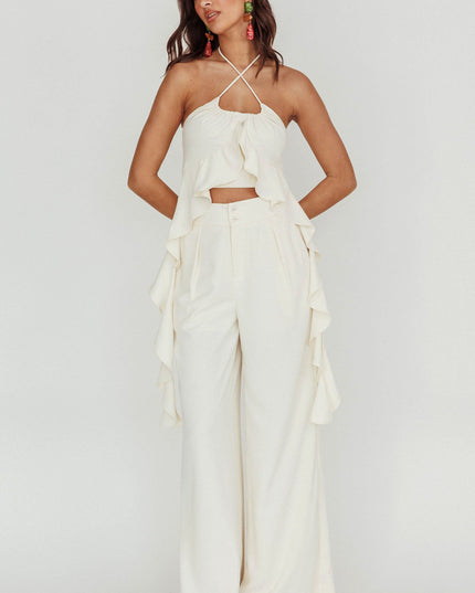 Bone Wide Leg Pants