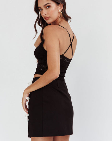 Black Lace Cami Top