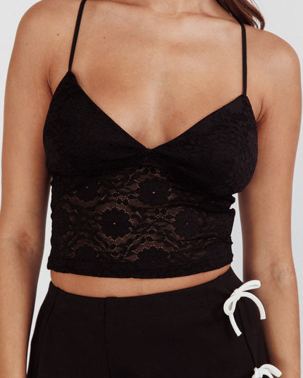 Black Lace Cami Top