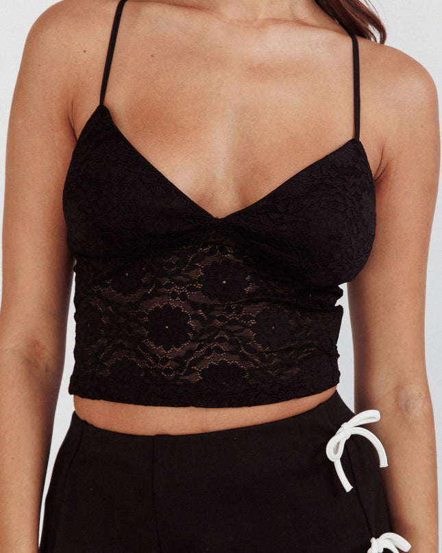 Black Lace Cami Top