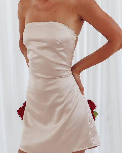 Stone Tied Back Mini Dress