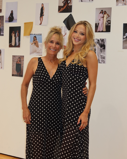 Black Rosewood V-Neckline Maxi Dress Polka Dot