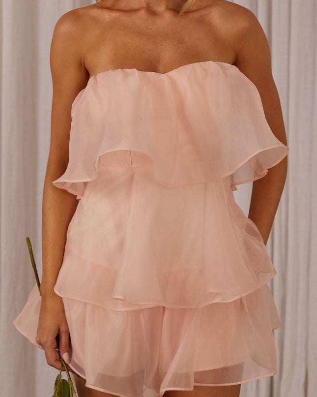 Pink Tiered Layer Romper