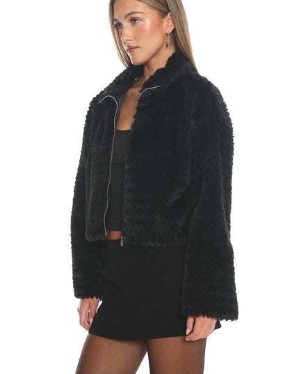 Black Faux Fur Jacket