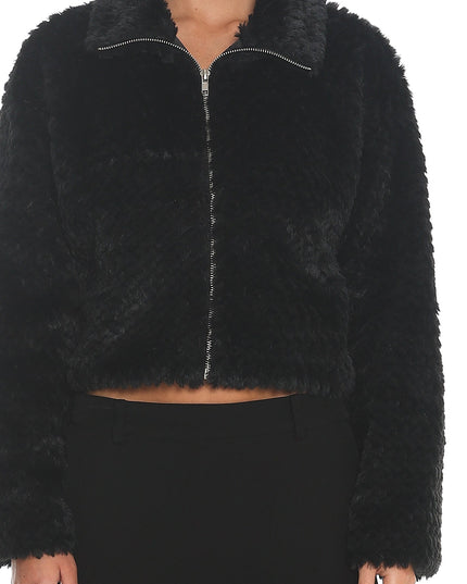 Black Faux Fur Jacket