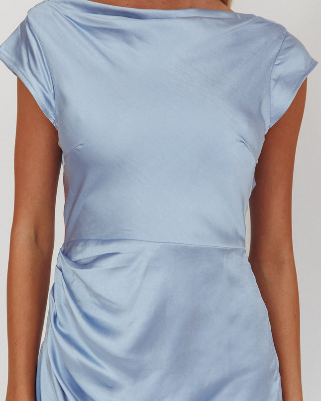 Midnight Cap Sleeve Cowl Back Dress