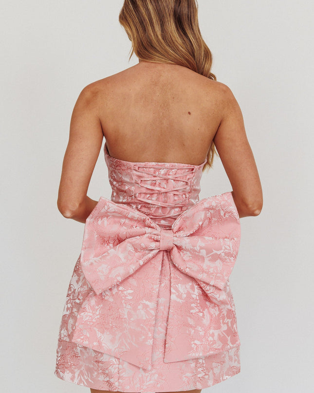 Pink Bow Mini Dress