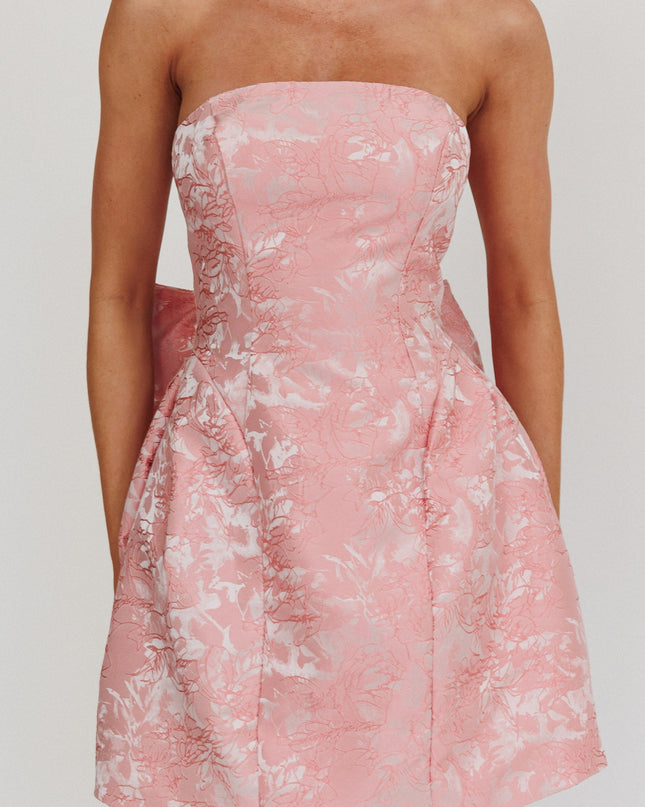 Pink Bow Mini Dress