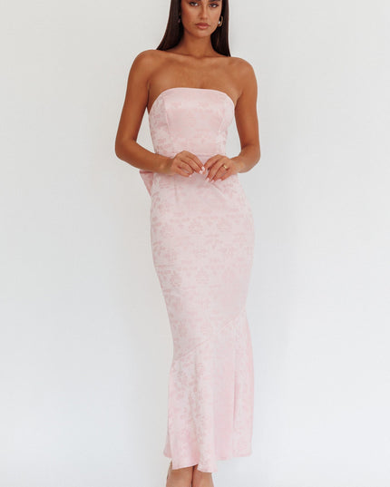Pink Bow Back Maxi Dress