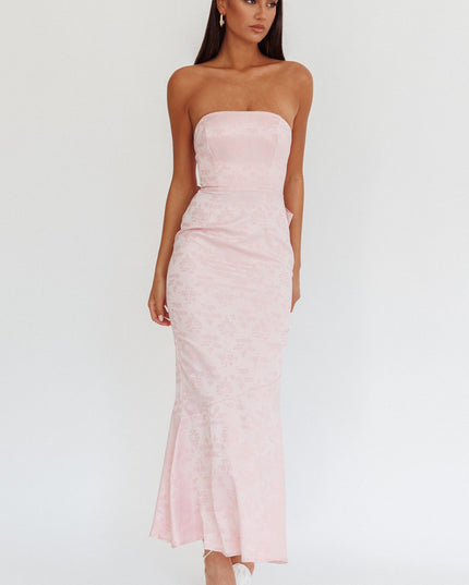 Pink Bow Back Maxi Dress