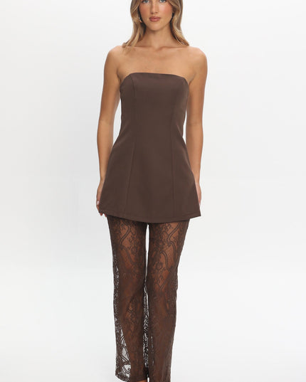 Chocolate Opulent Strapless Top