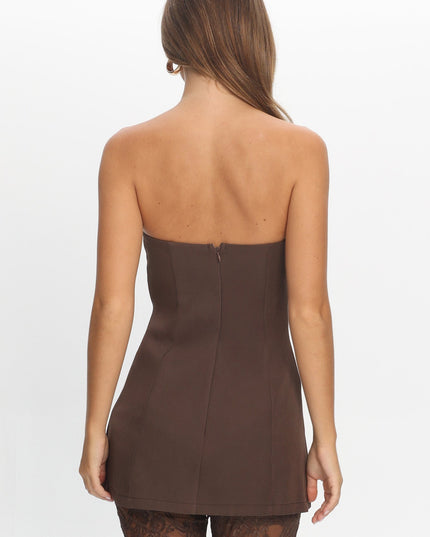 Chocolate Opulent Strapless Top