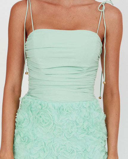 Sage Honor Textured Floral Maxi Dress