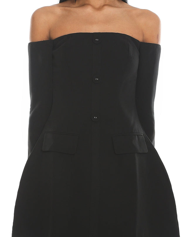 Black Cherry Wine Off Shoulder Mini Dress