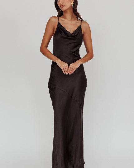 Black Cut-Out Back Maxi Dress