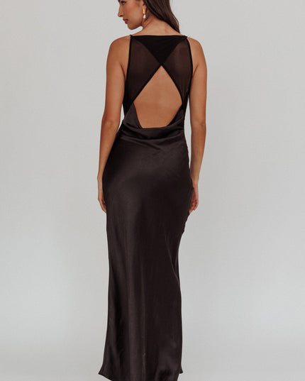 Black Cut-Out Back Maxi Dress