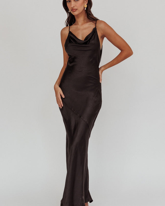 Black Cut-Out Back Maxi Dress