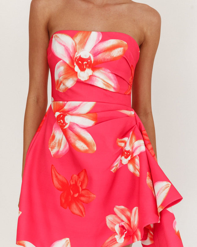Pink Strapless Mini Dress Orchid