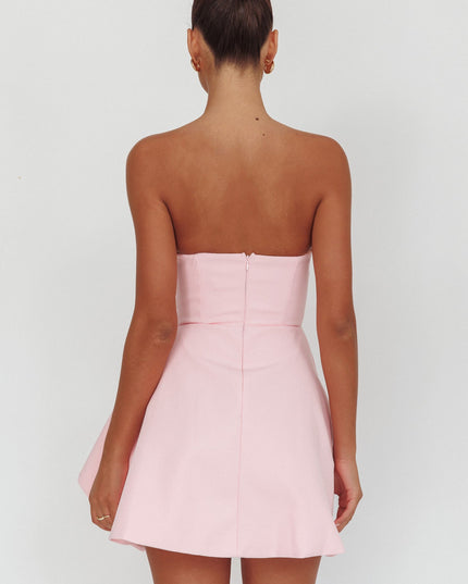 Pink Strapless Mini Dress