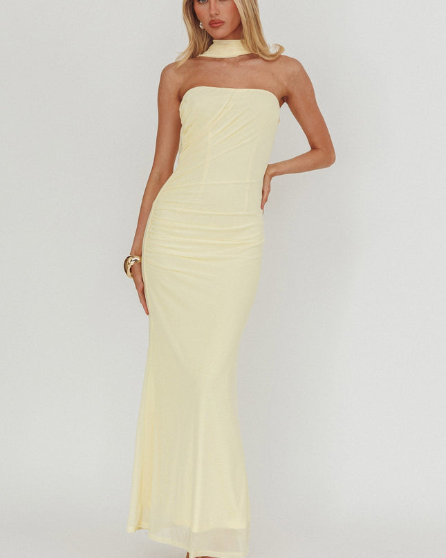 Butter Told Reverse Halter Maxi Dress