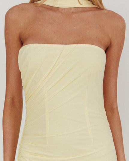 Butter Told Reverse Halter Maxi Dress