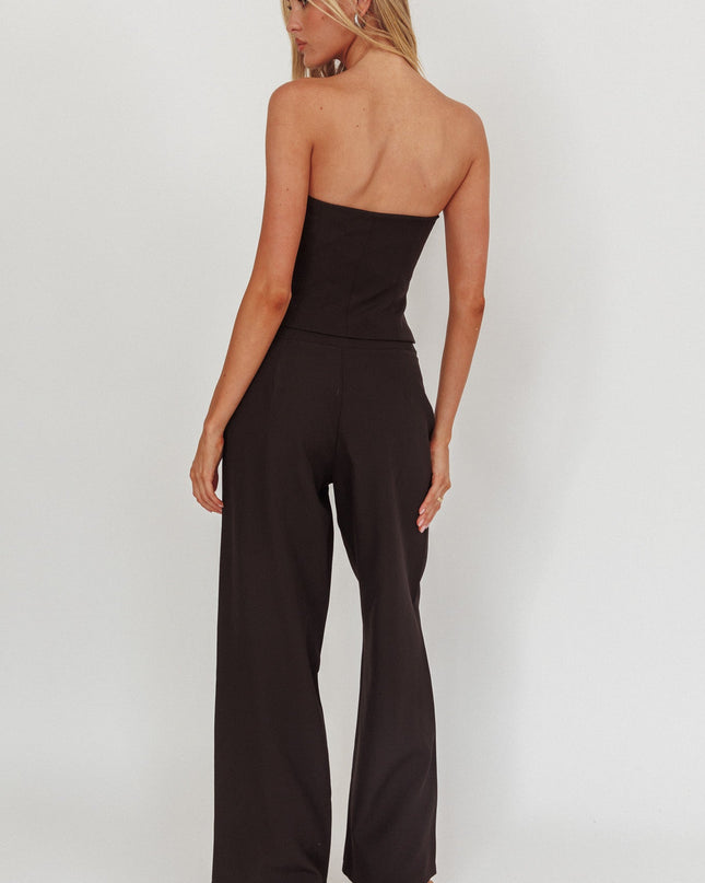 Black Hardware Decoration Pants