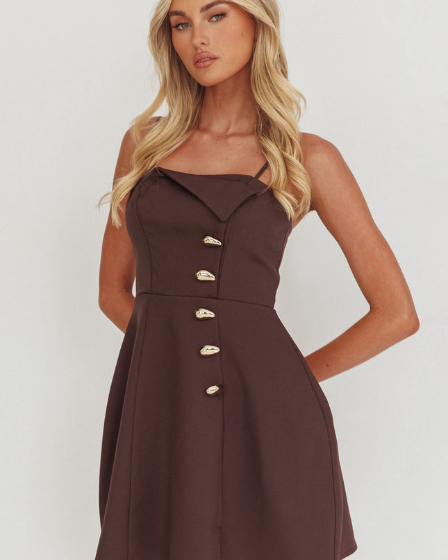 Button Feature Mini Dress Coco