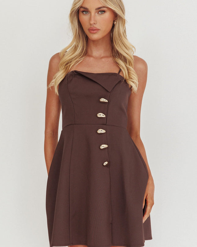 Button Feature Mini Dress Coco
