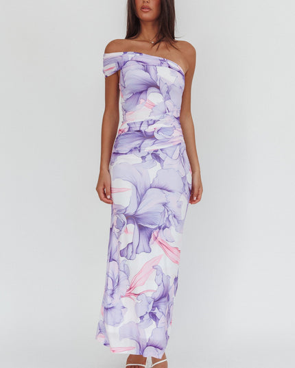 Lilac One-Shoulder Maxi Dress Orchid