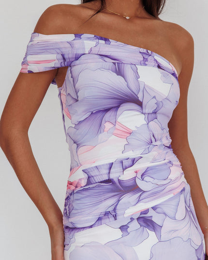 Lilac One-Shoulder Maxi Dress Orchid