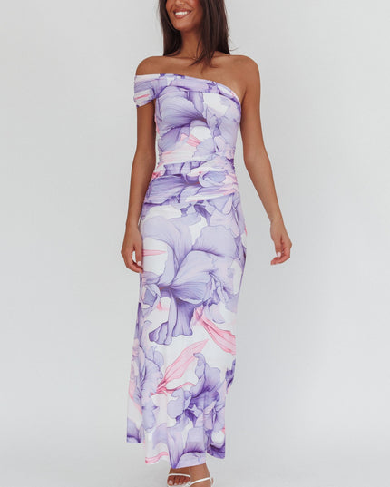 Lilac One-Shoulder Maxi Dress Orchid