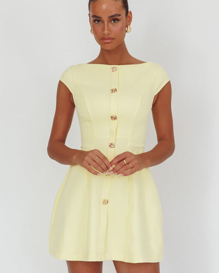 Butter Cap Sleeve Mini Dress