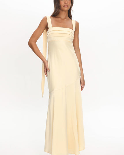 Butter Pleat bust Maxi Dress