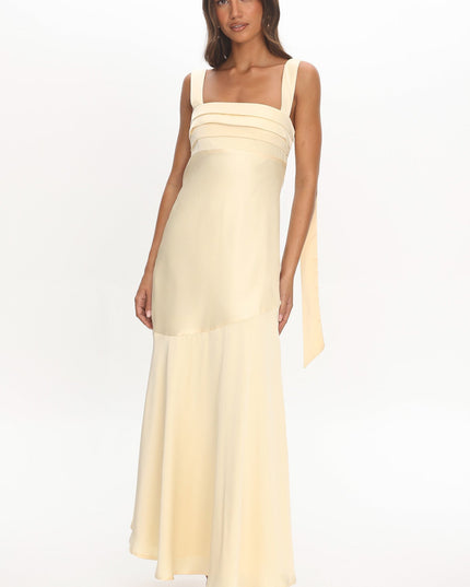Butter Pleat bust Maxi Dress
