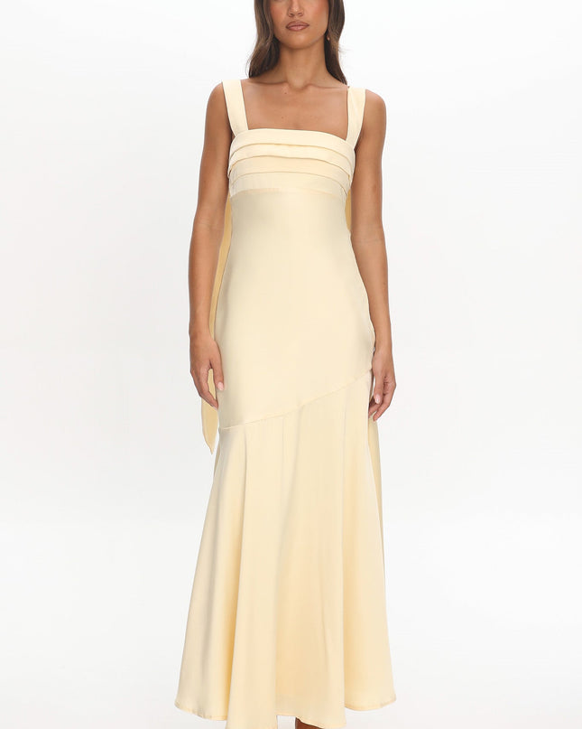 Butter Pleat bust Maxi Dress