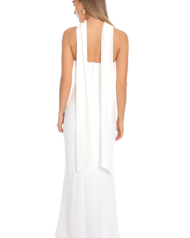 White Night Twist Bust Maxi Dress