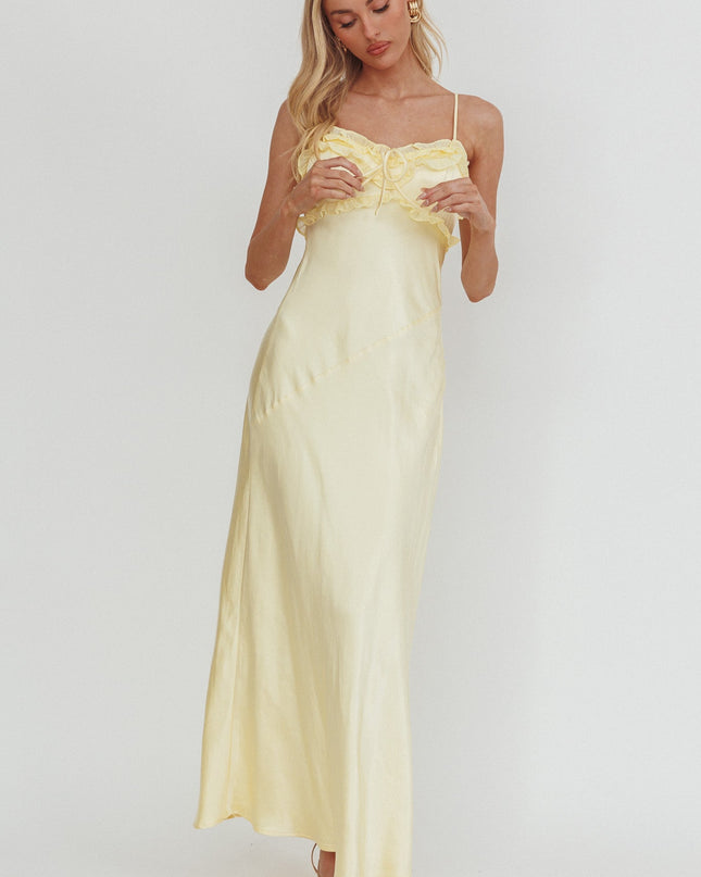 Butter Frill Trim Maxi Dress