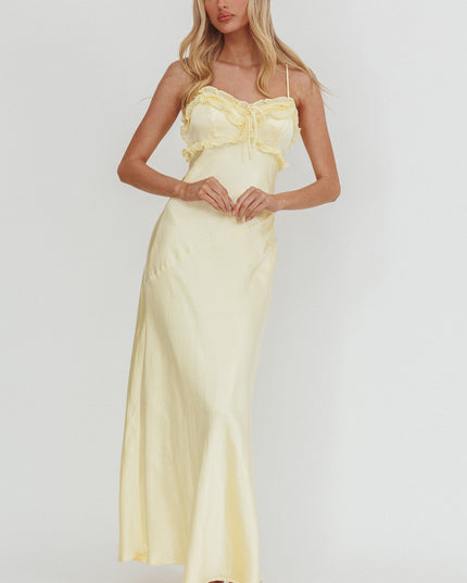 Butter Frill Trim Maxi Dress