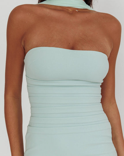 Mint Reverse Halter Maxi Dress