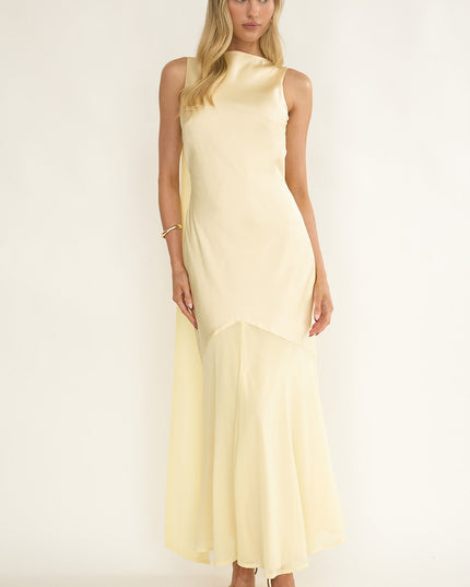 Butter Shoulder Sash Maxi Dress
