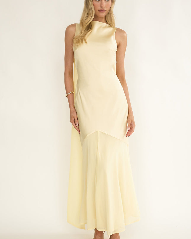 Butter Shoulder Sash Maxi Dress
