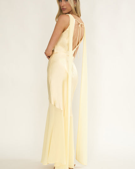 Butter Shoulder Sash Maxi Dress