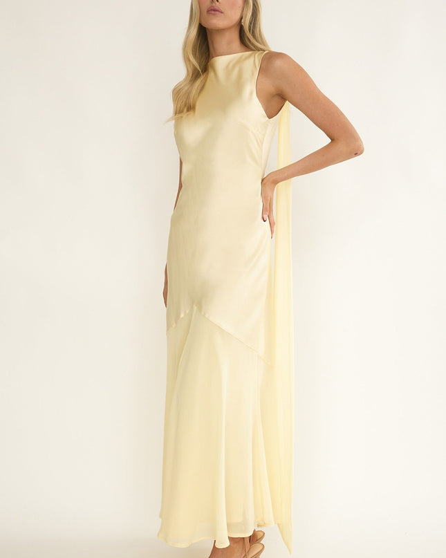 Butter Shoulder Sash Maxi Dress